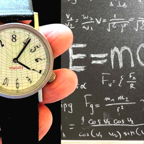 Vintage Einstein's theory of relativity watch with leather strap - Picture 2 of 12